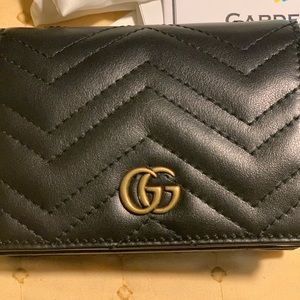 Authentic Gucci Marmont Card Holder Wallet